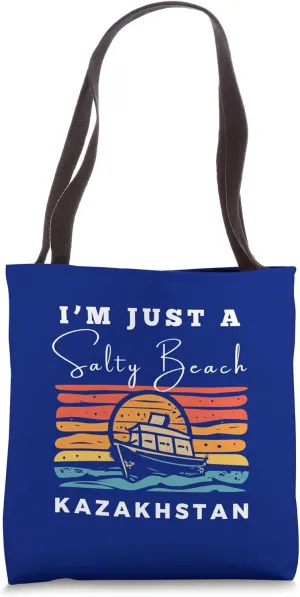Salty Beach Kazakhstan Travel Souvenir Tote Bag