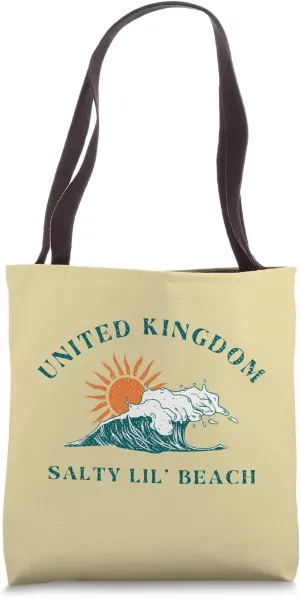 Salty Lil Beach Travel Souvenir United Kingdom Tote Bag