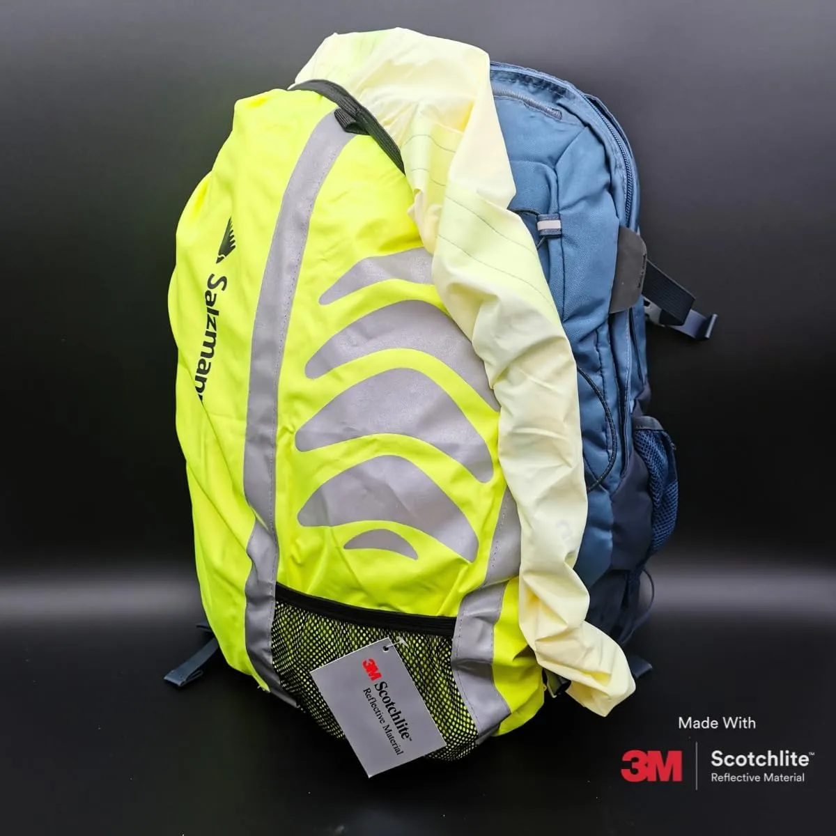 Salzmann Reflective Backpack Cover | High Visibility, Waterproof & Weatherproof | Ideal for Cycling, Running & Hiking |Made from 3M Scotchlite