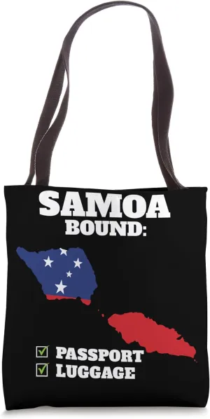 Samoa Bound Country Travel Samoan Flag Vacation Traveling Tote Bag