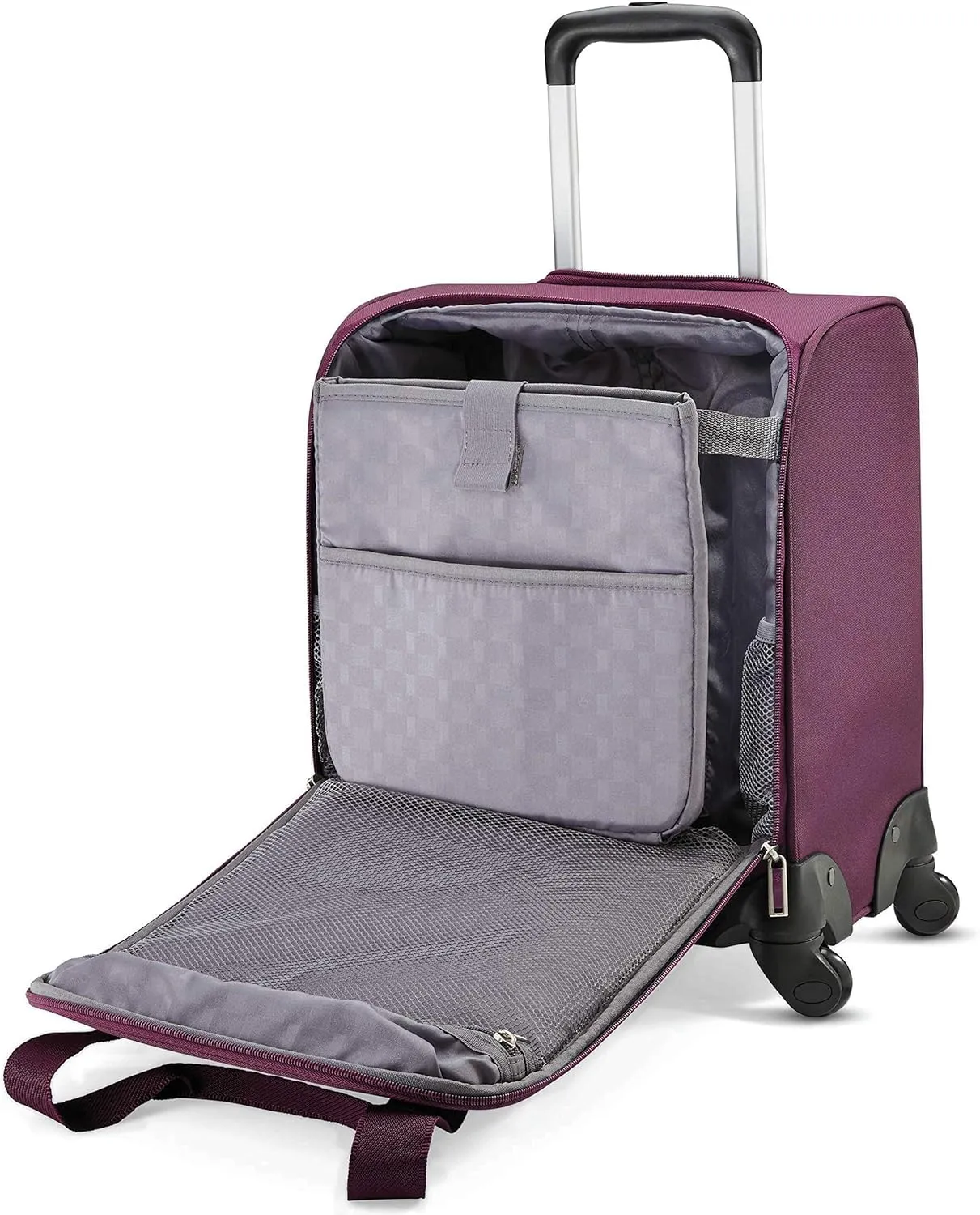 Samsonite Underseat Carry-On Spinner With USB Port, Purple, One Size