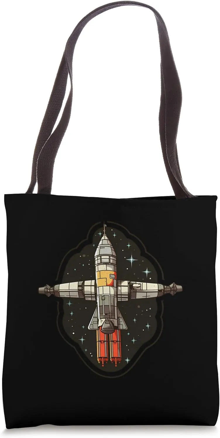 Satellite Space Travel Tote Bag