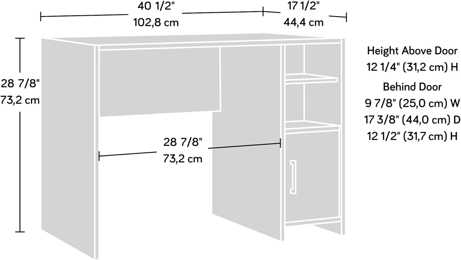 Sauder Beginnings Small Study Desk for Bedroom, Computer Desk for Small Spaces, in Summer Oak