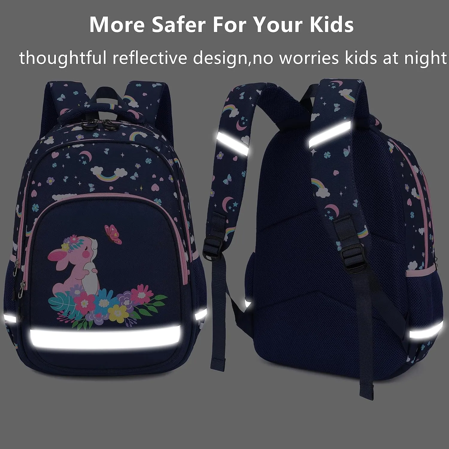 School Backpack Kids Set Middle Elementary Preschool with Lunch Bag & Pencil Case Bookbags for Boys Girls