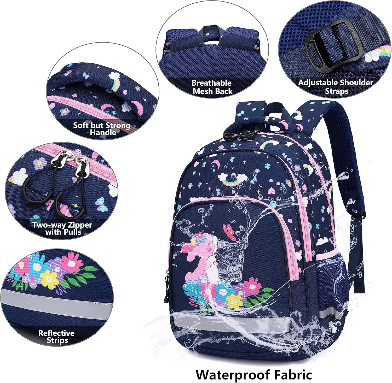 School Backpack Kids Set Middle Elementary Preschool with Lunch Bag & Pencil Case Bookbags for Boys Girls