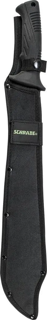 Schrade Delta Class Decimate Sawback Machete with 3Cr13 Stainless Steel and TPR Handles for Outdoor Survival, Camping, Hunting