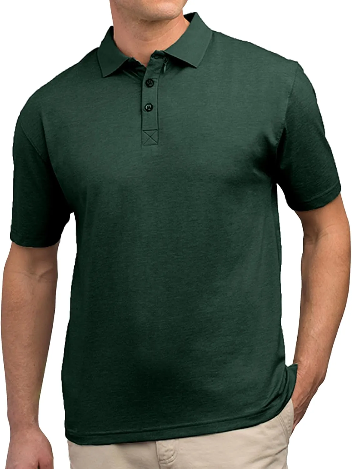 SCOTTeVEST Polo Shirt for Men - 3 Hidden Pockets - Breathable Moisture Wicking T-Shirt for Travel & More