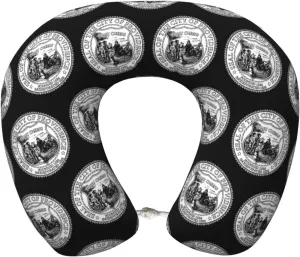 Seal of Providence, Rhode Island Neck Pillow Memory Foam U-Shaped Travel Neck Pillow for Airplanes Car Home
