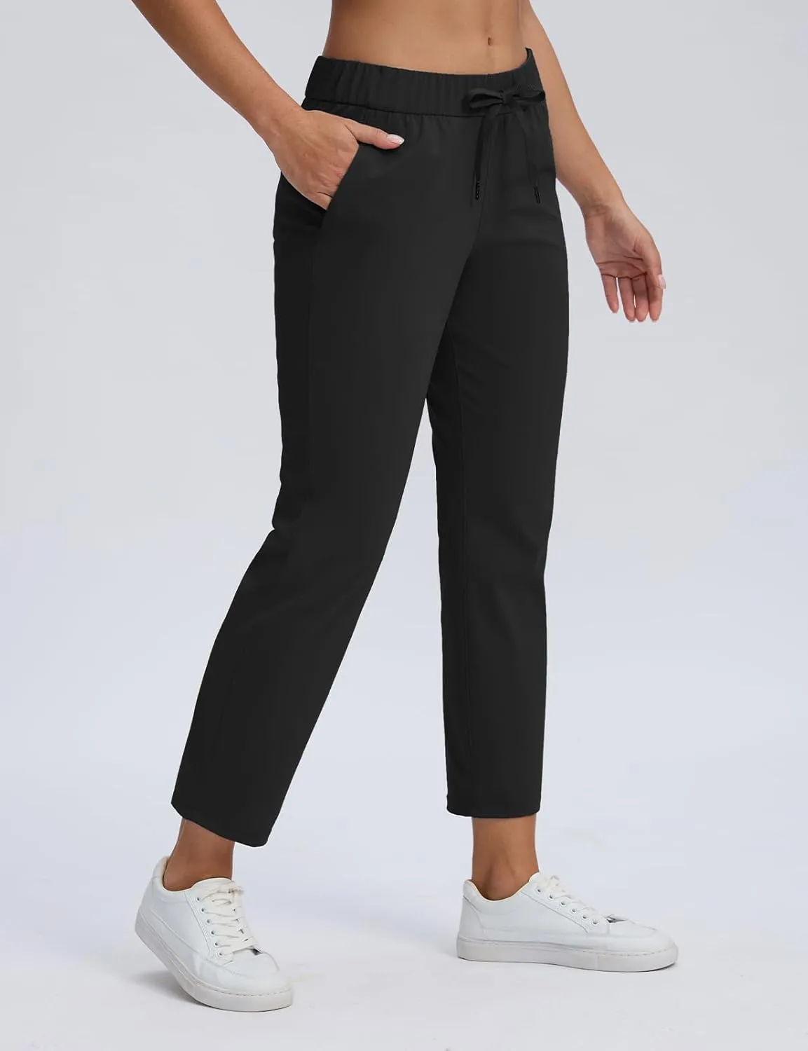 Seamaid Women's Golf Pants with Pockets 7/8 Stretch Travel Ankle Pants for Casual Athletic