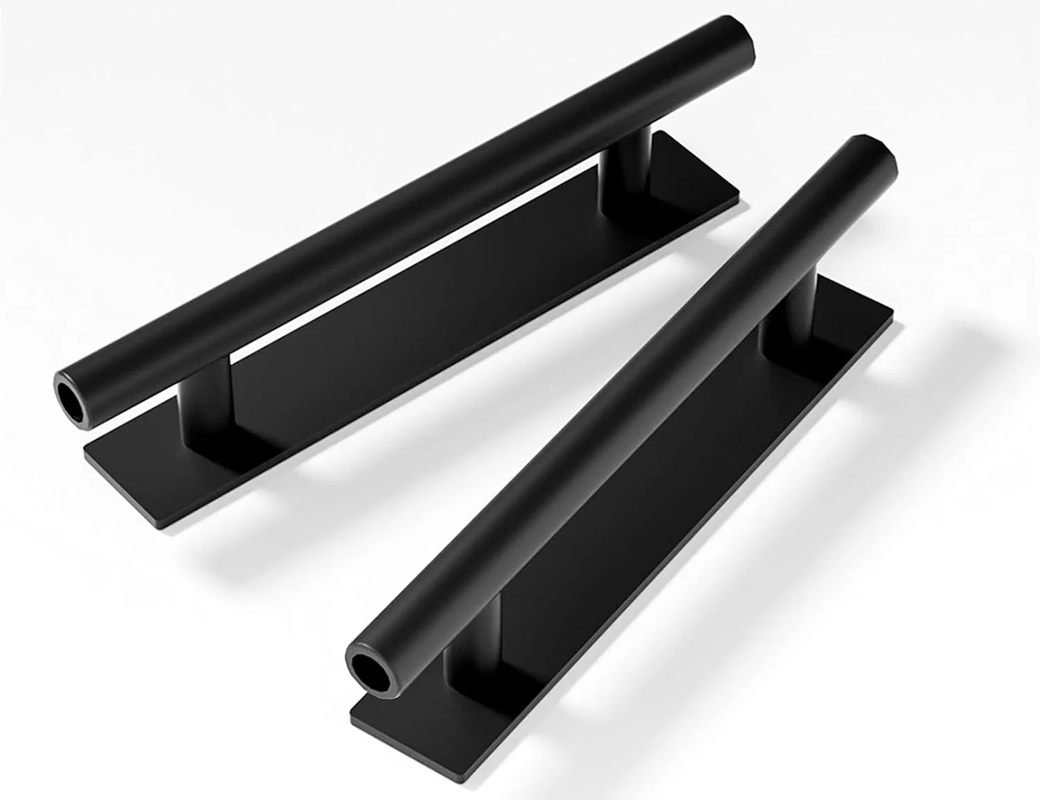 Self-Stick Push Pull Helper Black Hidden Cabinet Handles ABS Plastic Door Window Wardrobe Instant Cabinet Drawer Furniture Handles (20, Black)