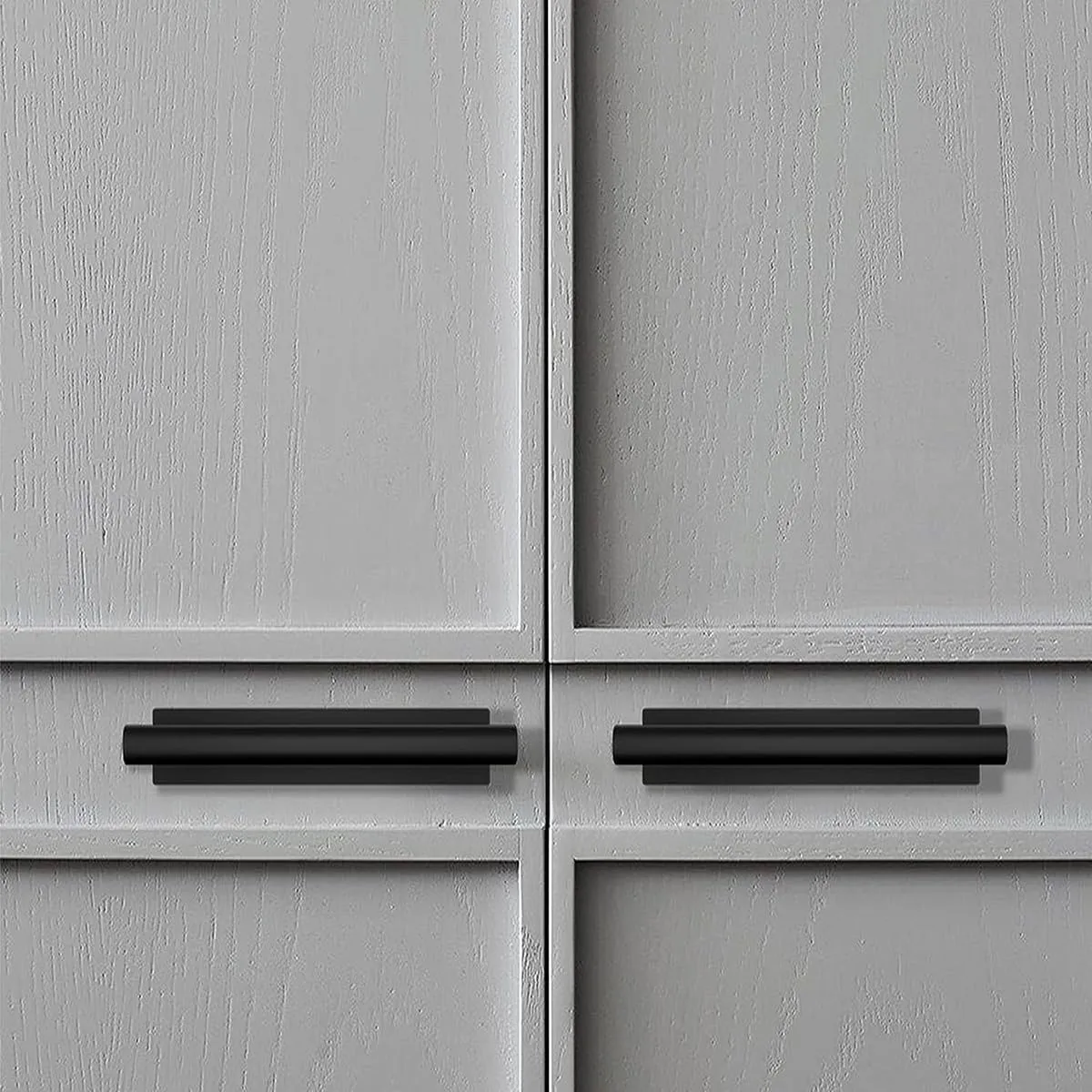 Self-Stick Push Pull Helper Black Hidden Cabinet Handles ABS Plastic Door Window Wardrobe Instant Cabinet Drawer Furniture Handles (30, Black)