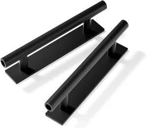 Self-Stick Push Pull Helper Black Hidden Cabinet Handles ABS Plastic Door Window Wardrobe Instant Cabinet Drawer Furniture Handles (30, Black)