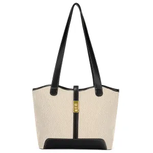 SENDEFN Women's Canvas Shoulder Bags Retro Casual Handbags Work Bag Tote Purses