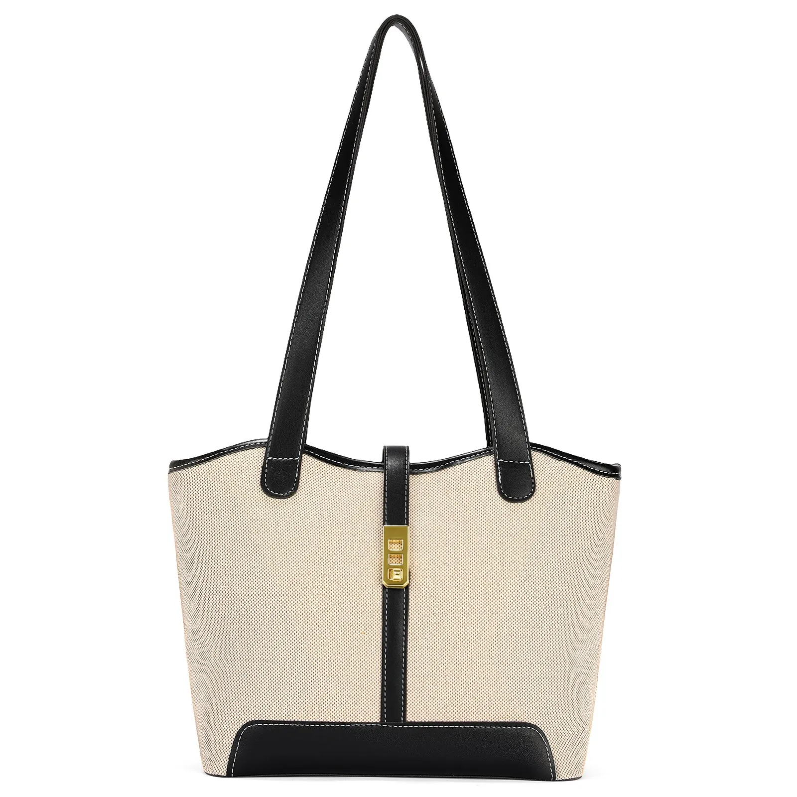 SENDEFN Women's Canvas Shoulder Bags Retro Casual Handbags Work Bag Tote Purses