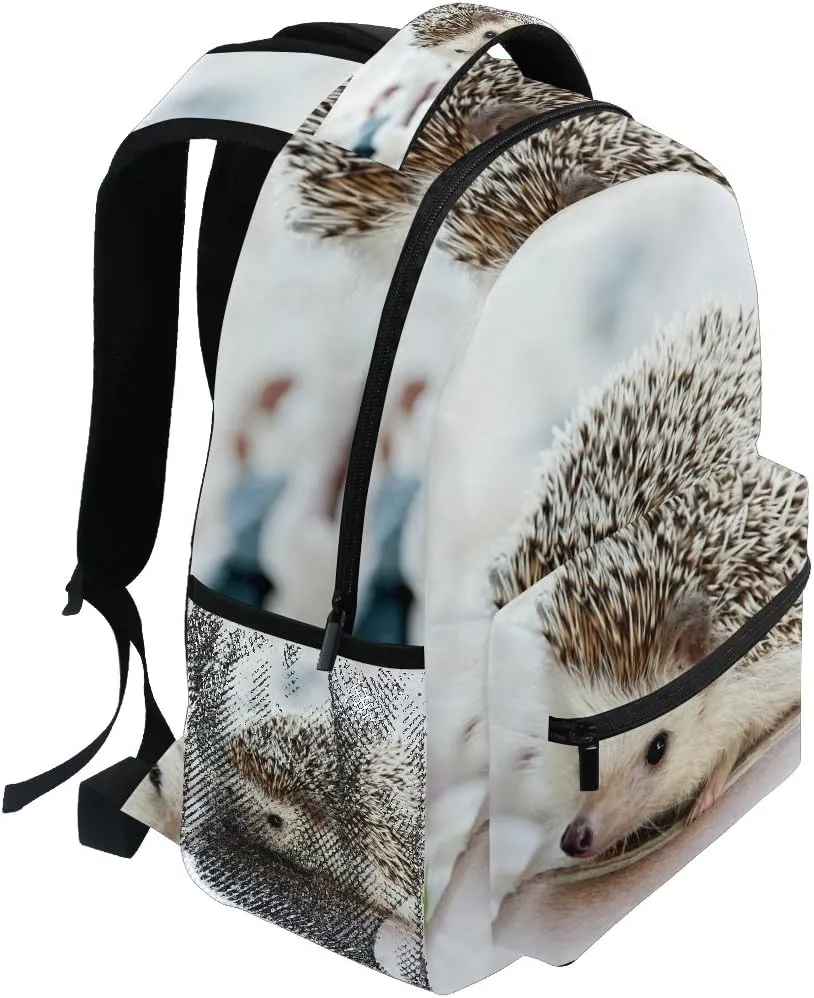 senya Hedgehog School Backpack for Boys Girls Bookbag Travel Bag One Size Multicolored 4
