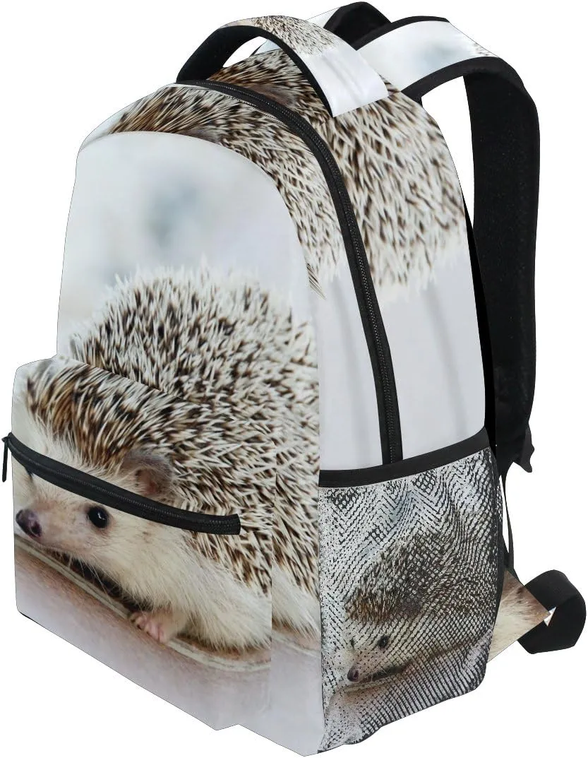 senya Hedgehog School Backpack for Boys Girls Bookbag Travel Bag One Size Multicolored 4
