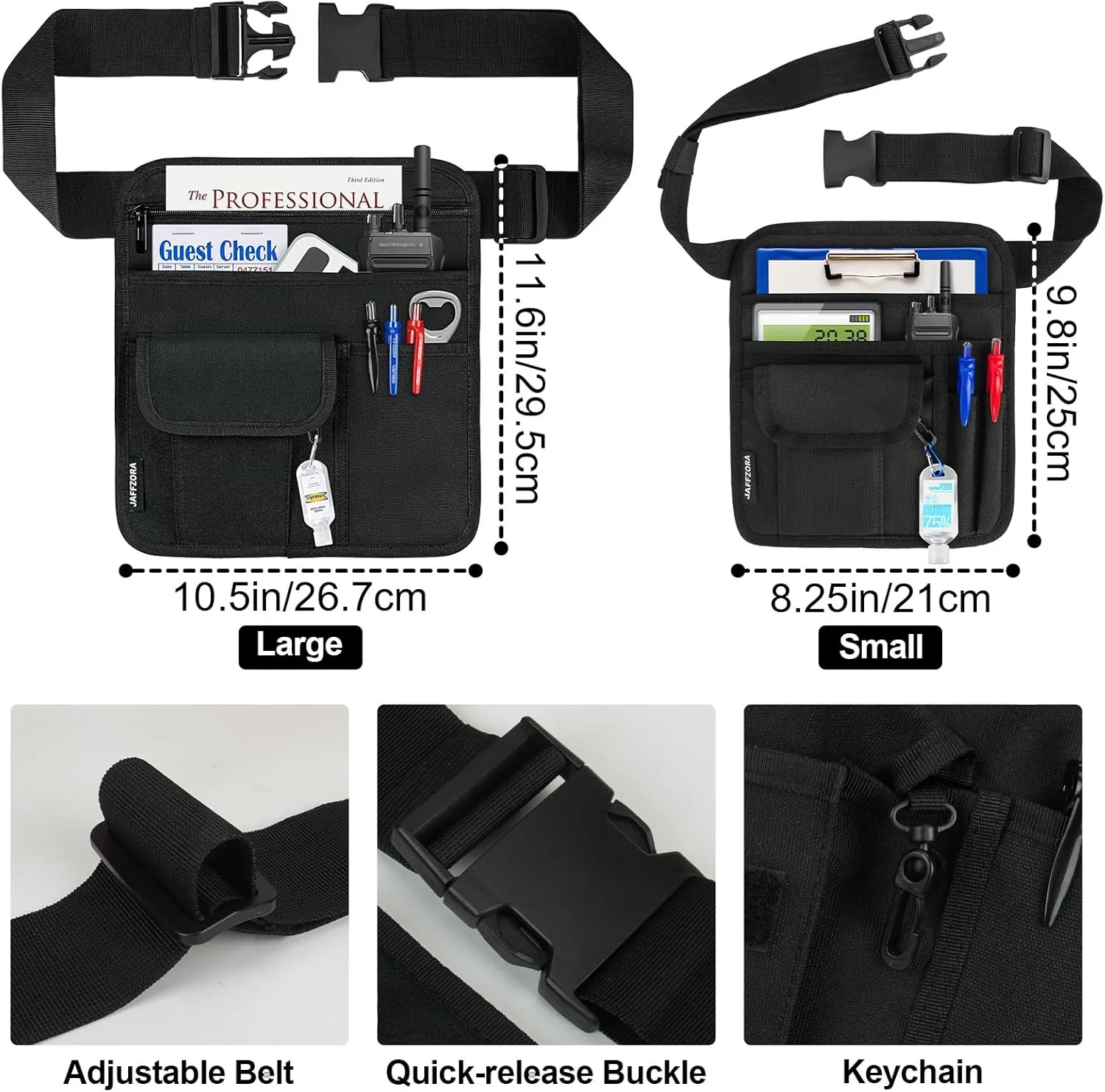 Server Waist Pouch,Restaurant Waitress Accessories Bag,Utility Money Bag Working Serving Apron for Waiter Waitress