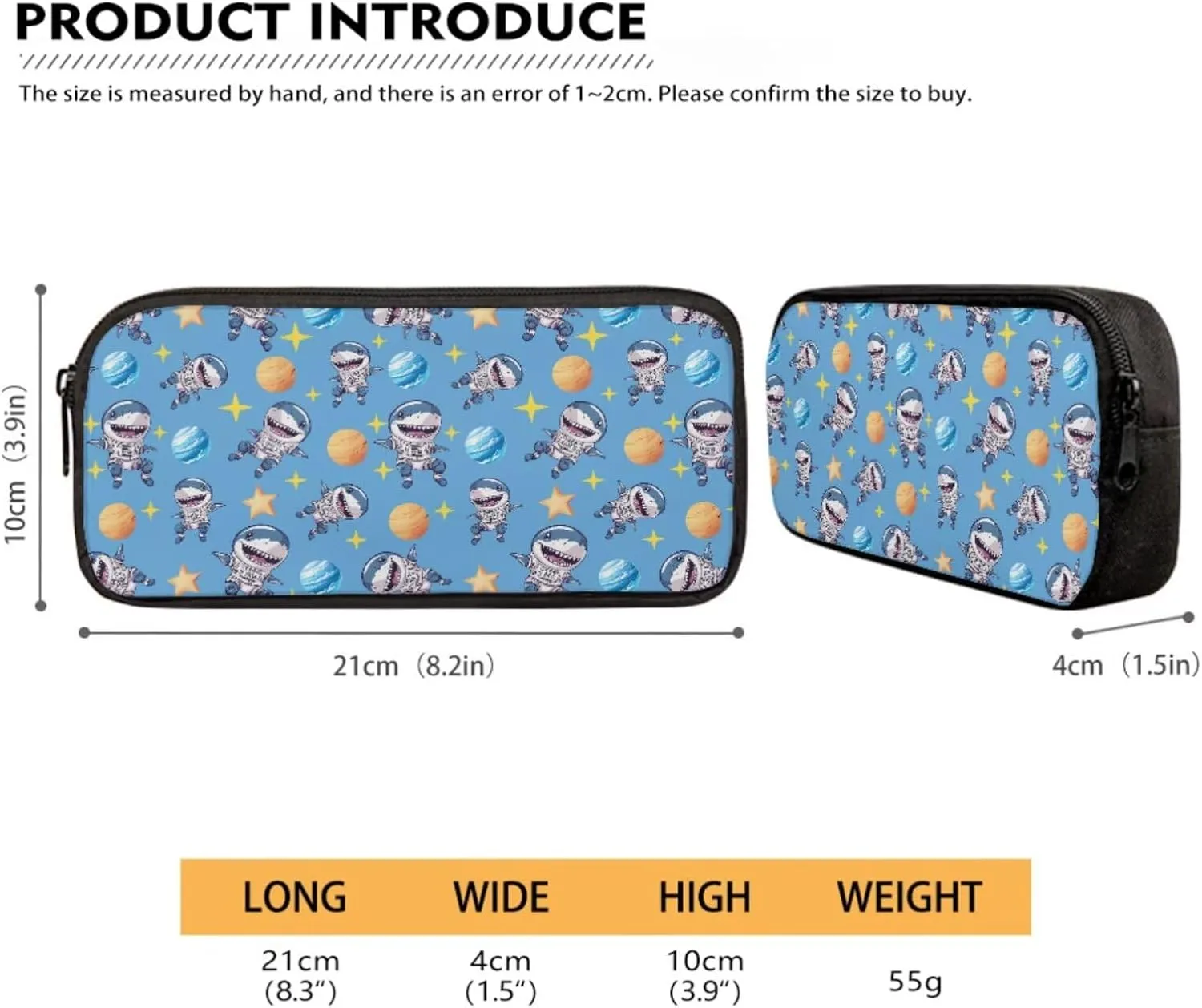 Shark Planet Star Print School Bag for School Girls Boys Backpack Purse Lightweight Schoolbag Boogbag with Lunch Box Pencil Case for Elementary Primary Bagpack Satchel Travel Daypack