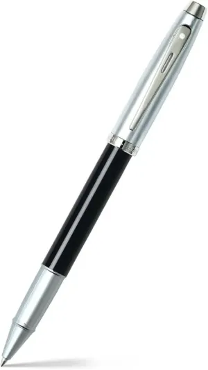 Sheaffer 100 Black Lacquer Rollerball Pen with Chrome Trim