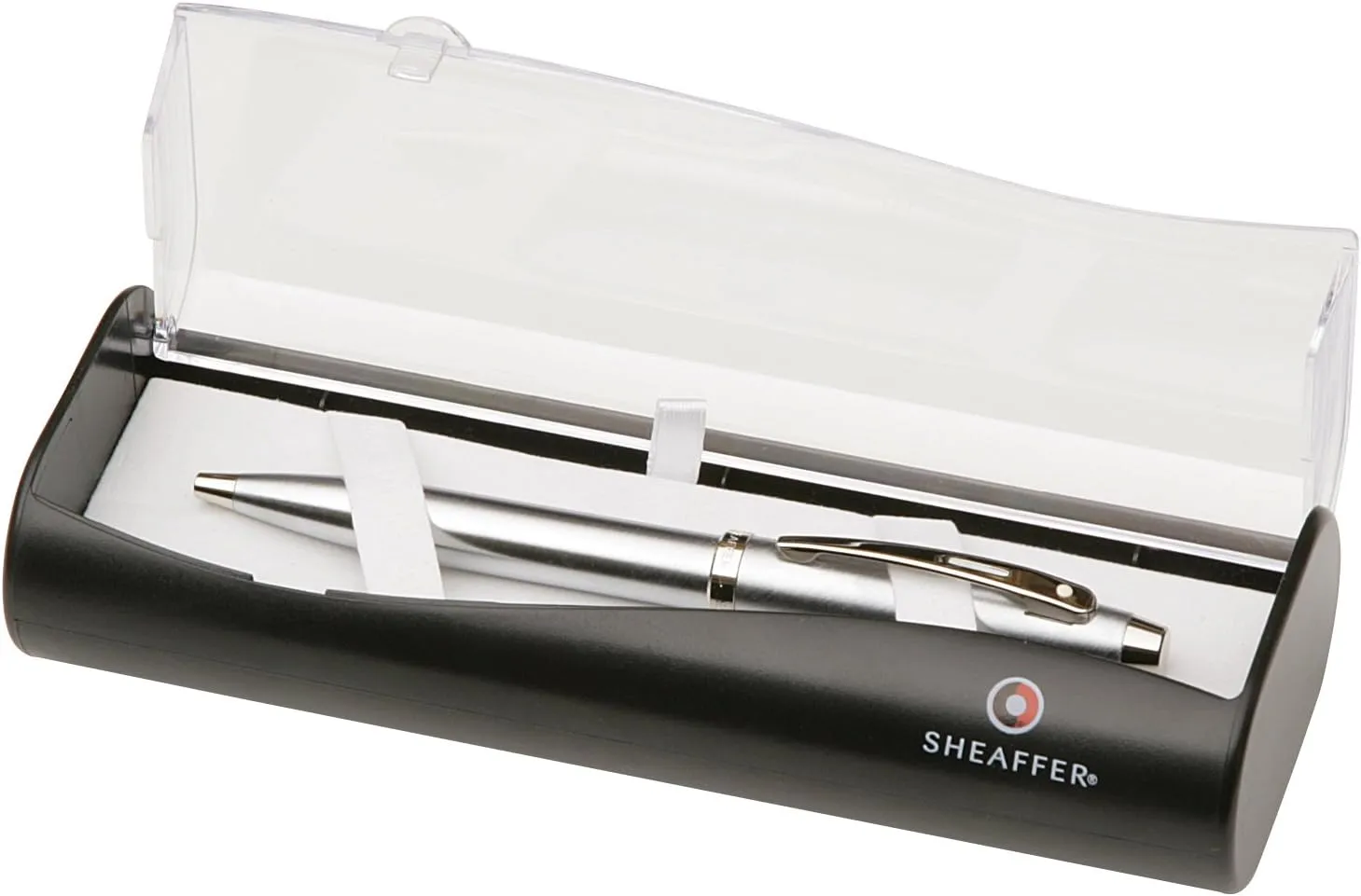 Sheaffer 100 Brushed Chrome Ballpoint Pen with Chrome Trim