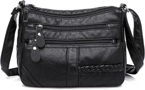 Shoulder Bag for Women, Soft PU Leather Purses with Multi Pockets Crossbody Bag Pocketbooks for Daily Use Travel