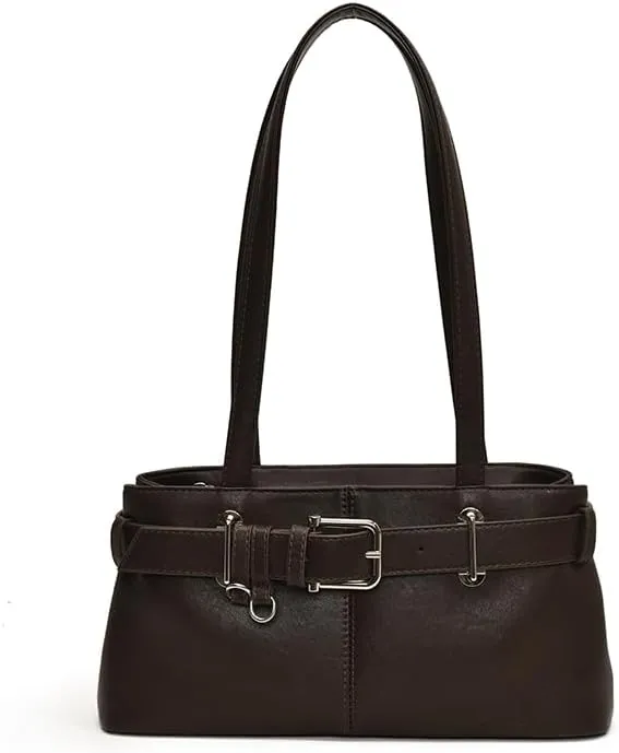 Shoulder Bag for Women,Vegan Leather Work Bag Trendy Luxury Hobo bag Designer Handbags Top Handle Bag with Belt Buckle