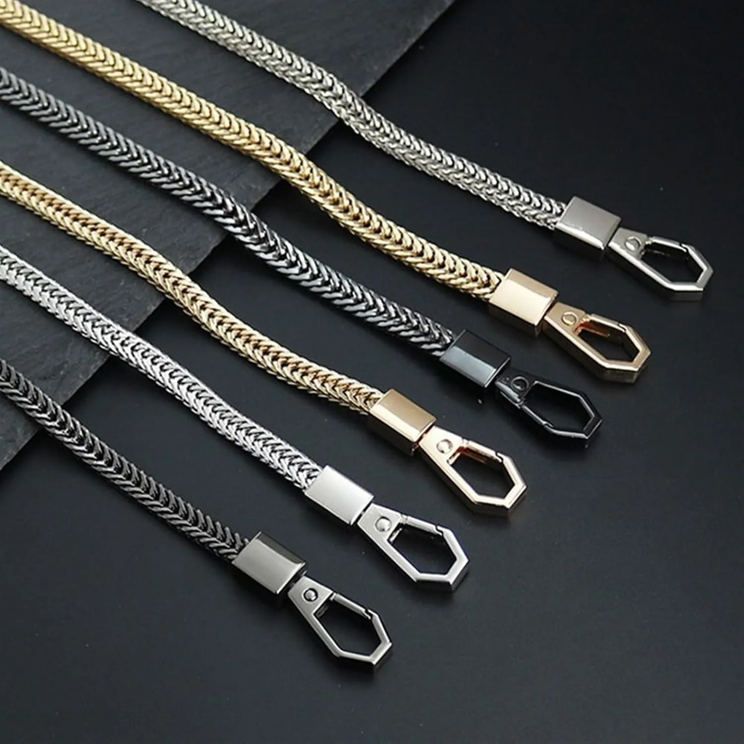 Shoulder Strap 80/90/100/110/120/130/140cm Metal Bag Chain DIY Bag Strap Replacement Purse Chain Shoulder Bag Straps Small Handbag Purse Handle Chains Handbags Strap(140cm)