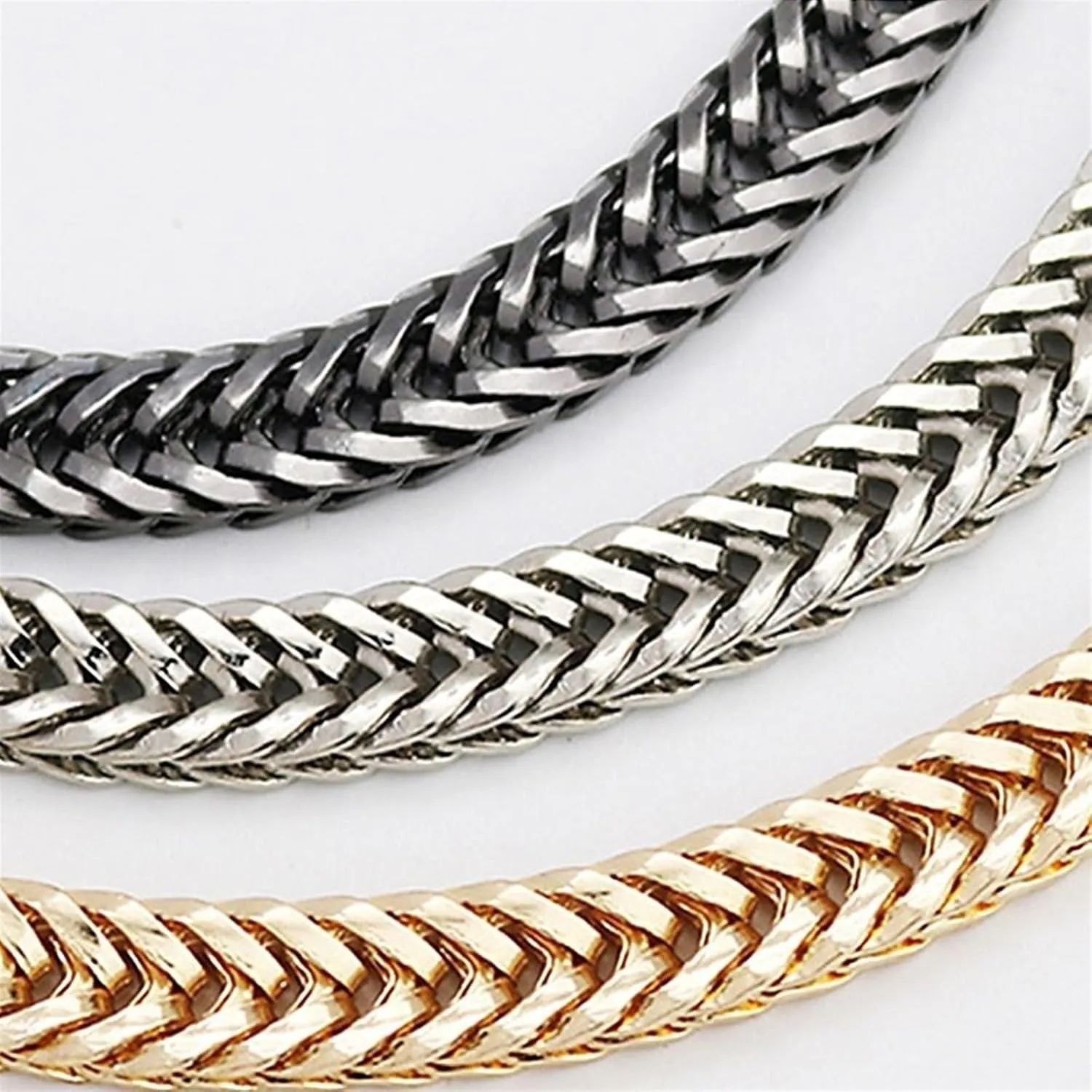 Shoulder Strap 80/90/100/110/120/130/140cm Metal Bag Chain DIY Bag Strap Replacement Purse Chain Shoulder Bag Straps Small Handbag Purse Handle Chains Handbags Strap(140cm)
