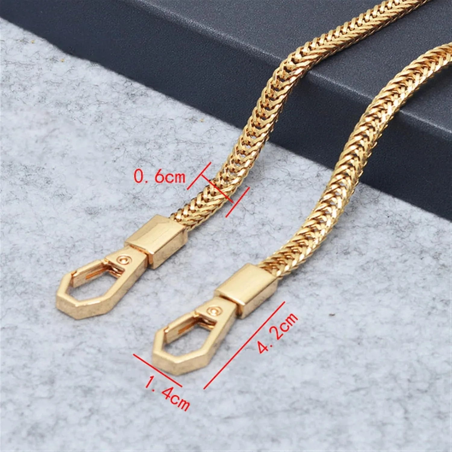 Shoulder Strap 80/90/100/110/120/130/140cm Metal Bag Chain DIY Bag Strap Replacement Purse Chain Shoulder Bag Straps Small Handbag Purse Handle Chains Handbags Strap(140cm)