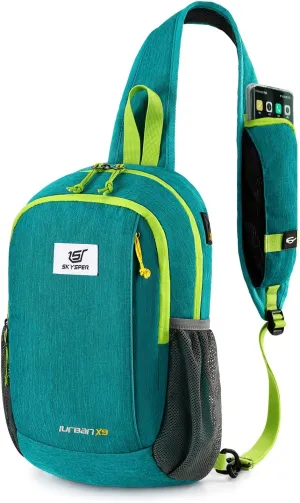 SKYSPER Sling Backpack with RFID Pocket Lightweight Crossbody Bag for Hiking Travel Shoulder Chest Bag for Men Women