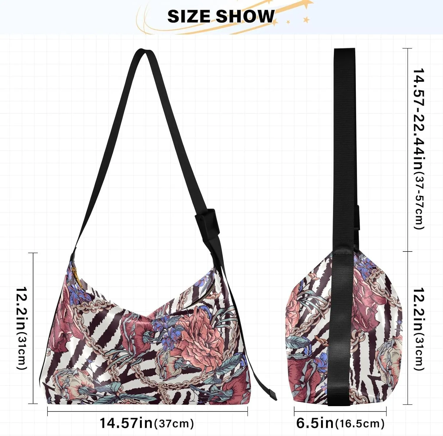 Sling Bag for Women Crossbody Purse Leather Shoulder Handbag Purses for Work Shopping Cycling Travel Running Patternt 1