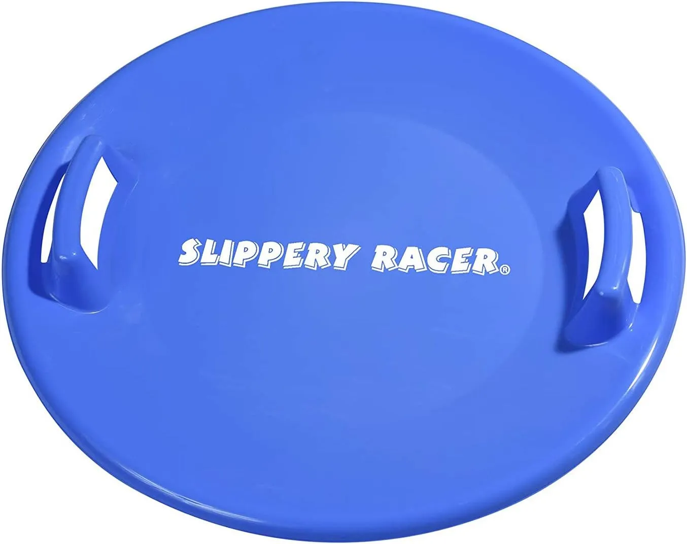 Slippery Racer Heavy-Duty Cold Resistant Downhill Pro Adults and Kids Plastic Outdoor Winter Saucer Disc Snow Sled with Handles