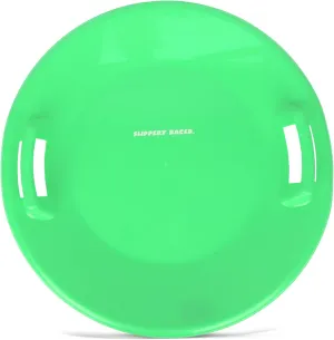 Slippery Racer Heavy-Duty Cold Resistant Downhill Pro Plastic Outdoor Winter Saucer Disc Snow Sled with Handles.