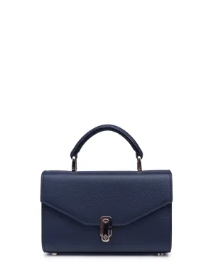 Small Ana Top Handle Bag in Navy