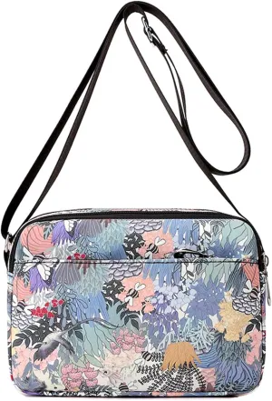 Small Crossbody Bags for Women 6 Zipper Pockets Shoulder Bag Waterproof Nylon Travel Handbag Purses