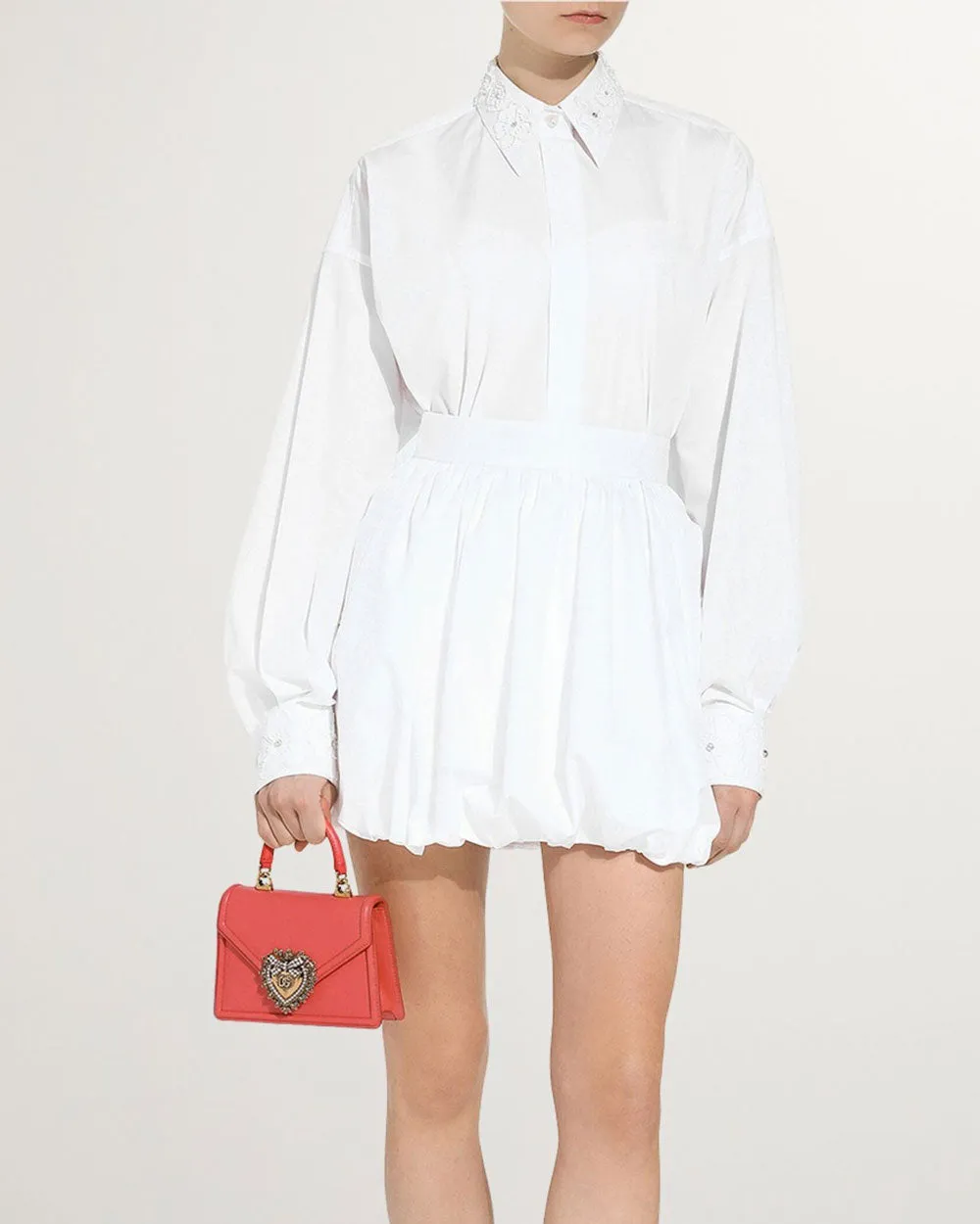 Small Devotion Top Handle Bag in Coral