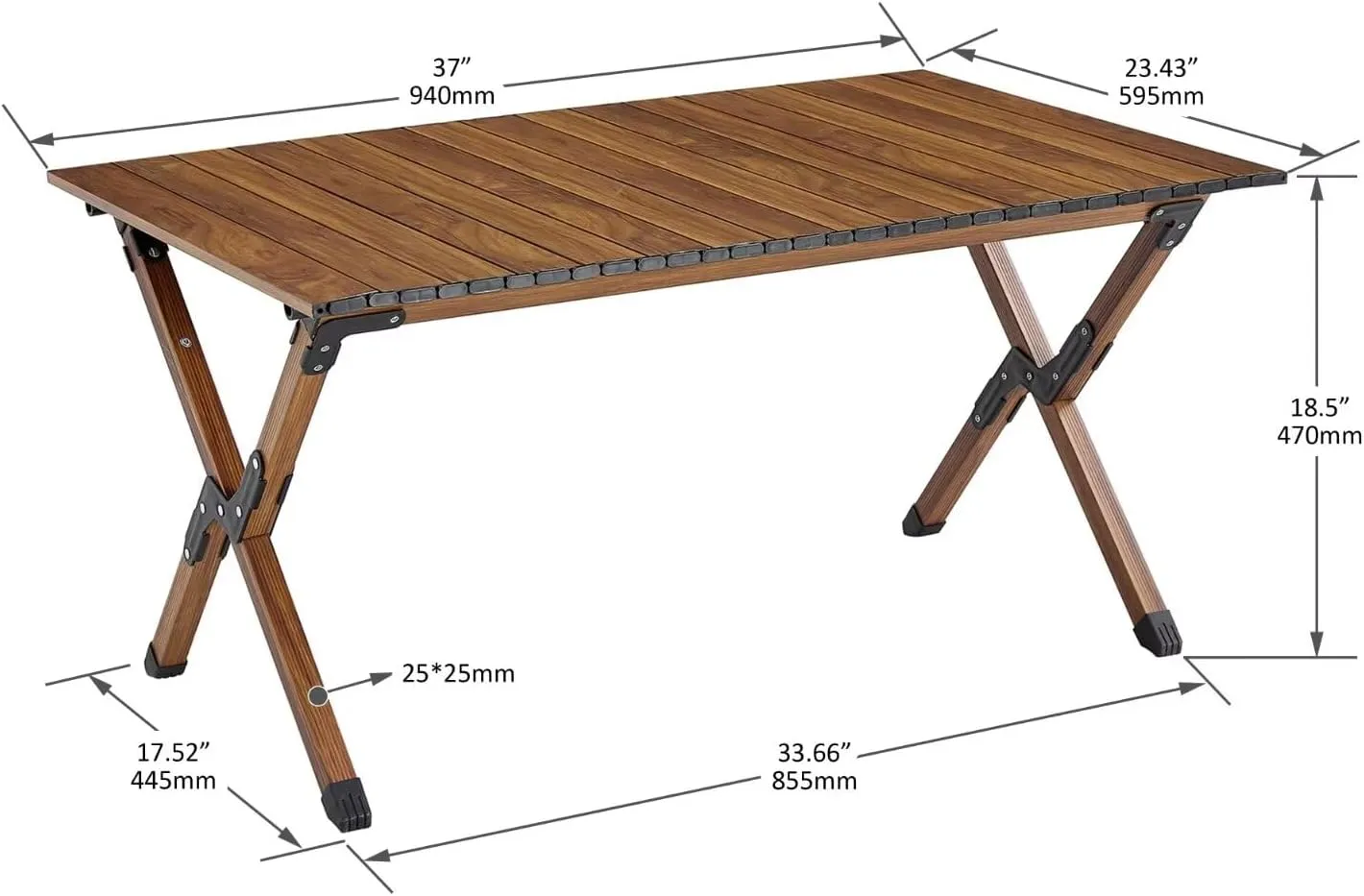 Small Folding Camping Table and Chairs Set of 4,Lightweight Portable Aluminum Table for Outdoor Camping, Picnic, Beach,Backyard, BBQ, Party, Patio, Brown Beige
