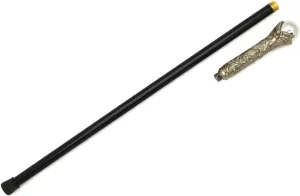 Snake Eye Tactical 34.5-Inches Walking Cane Pewter Handle with Small Storage NO Blade