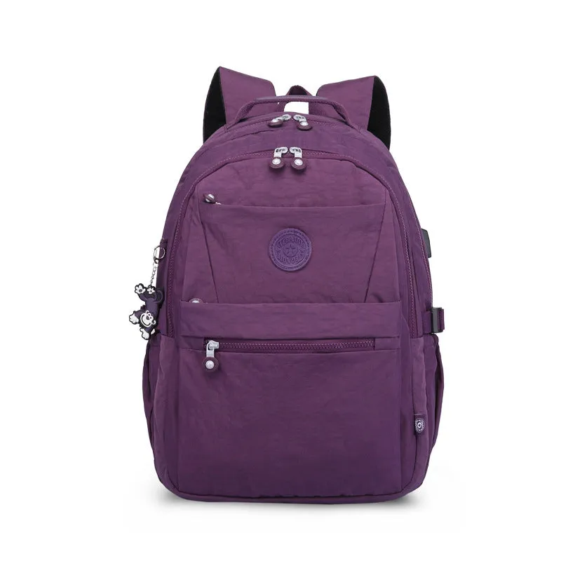 Soft Surface Zipper Neutral Interlayer Computer Backpacks