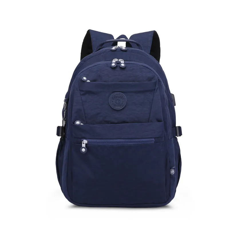 Soft Surface Zipper Neutral Interlayer Computer Backpacks