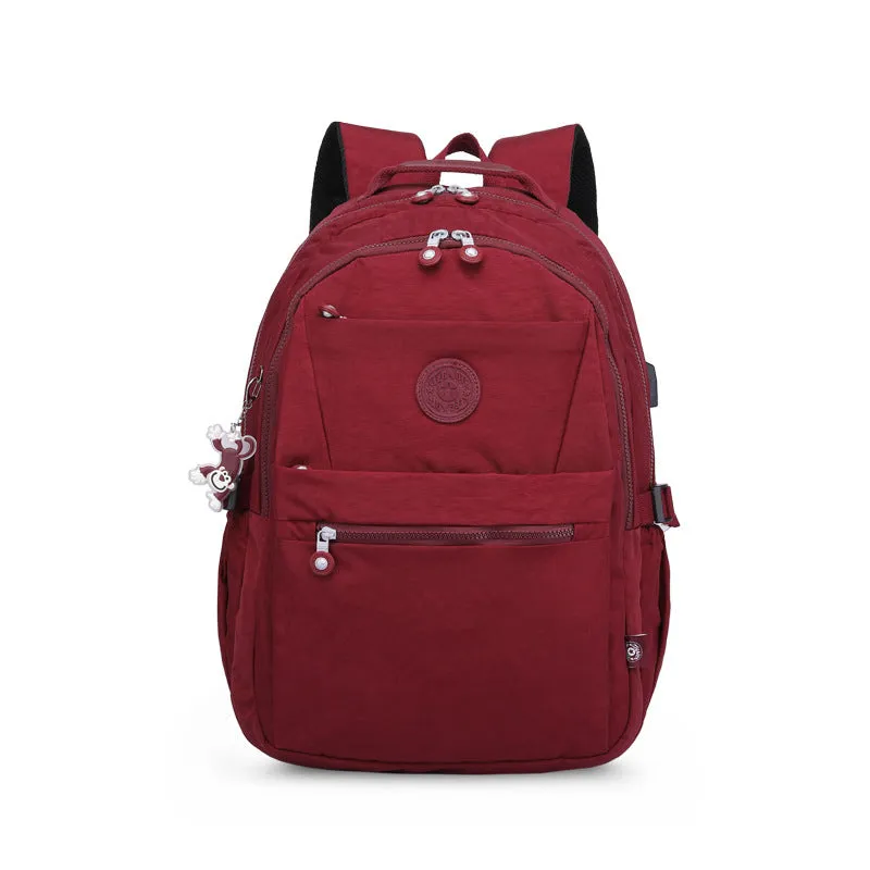 Soft Surface Zipper Neutral Interlayer Computer Backpacks
