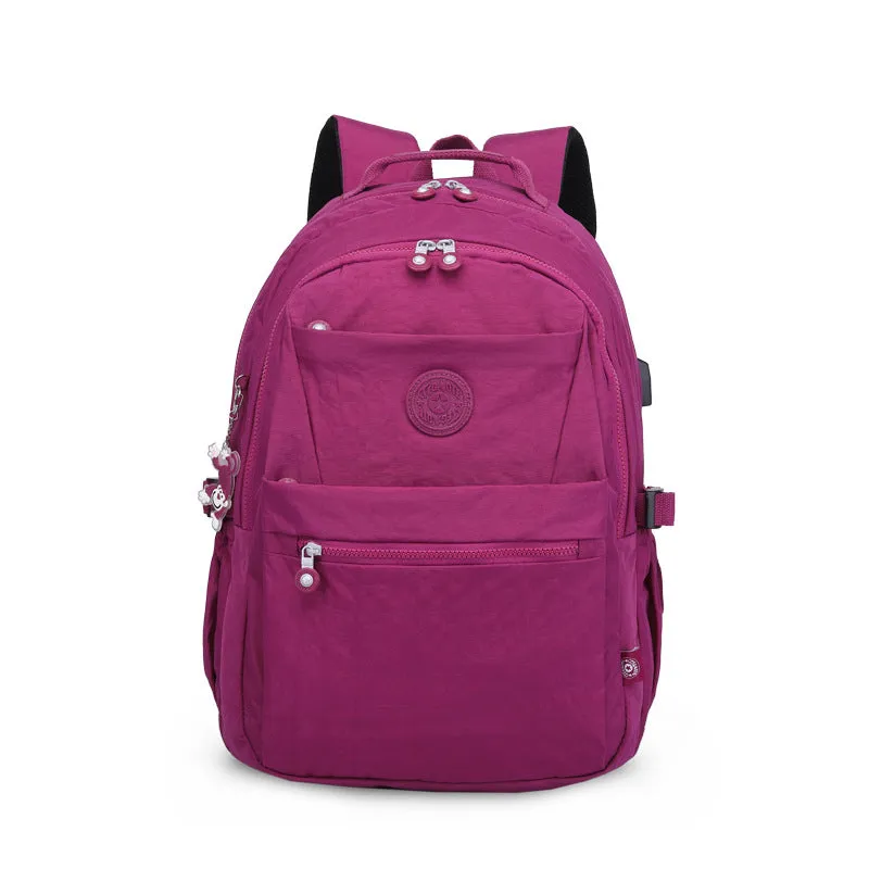 Soft Surface Zipper Neutral Interlayer Computer Backpacks