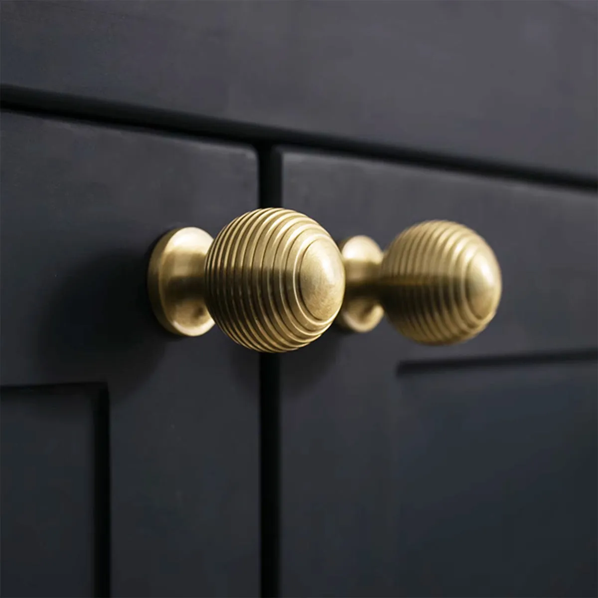 Solid Brass Cabinet Knobs – Modern Round Drawer Pulls