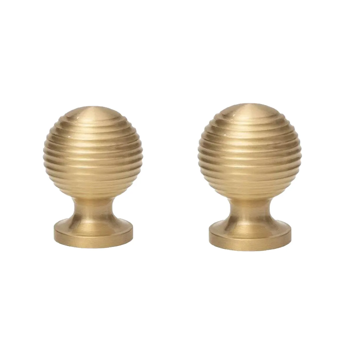 Solid Brass Cabinet Knobs – Modern Round Drawer Pulls