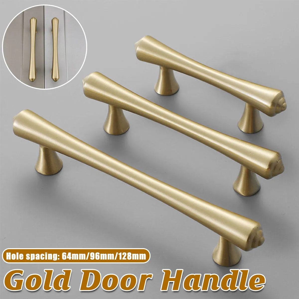 Solid Copper Cabinet Pull Handles – Modern Curved T-Bar Design