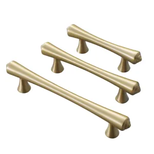 Solid Copper Cabinet Pull Handles – Modern Curved T-Bar Design