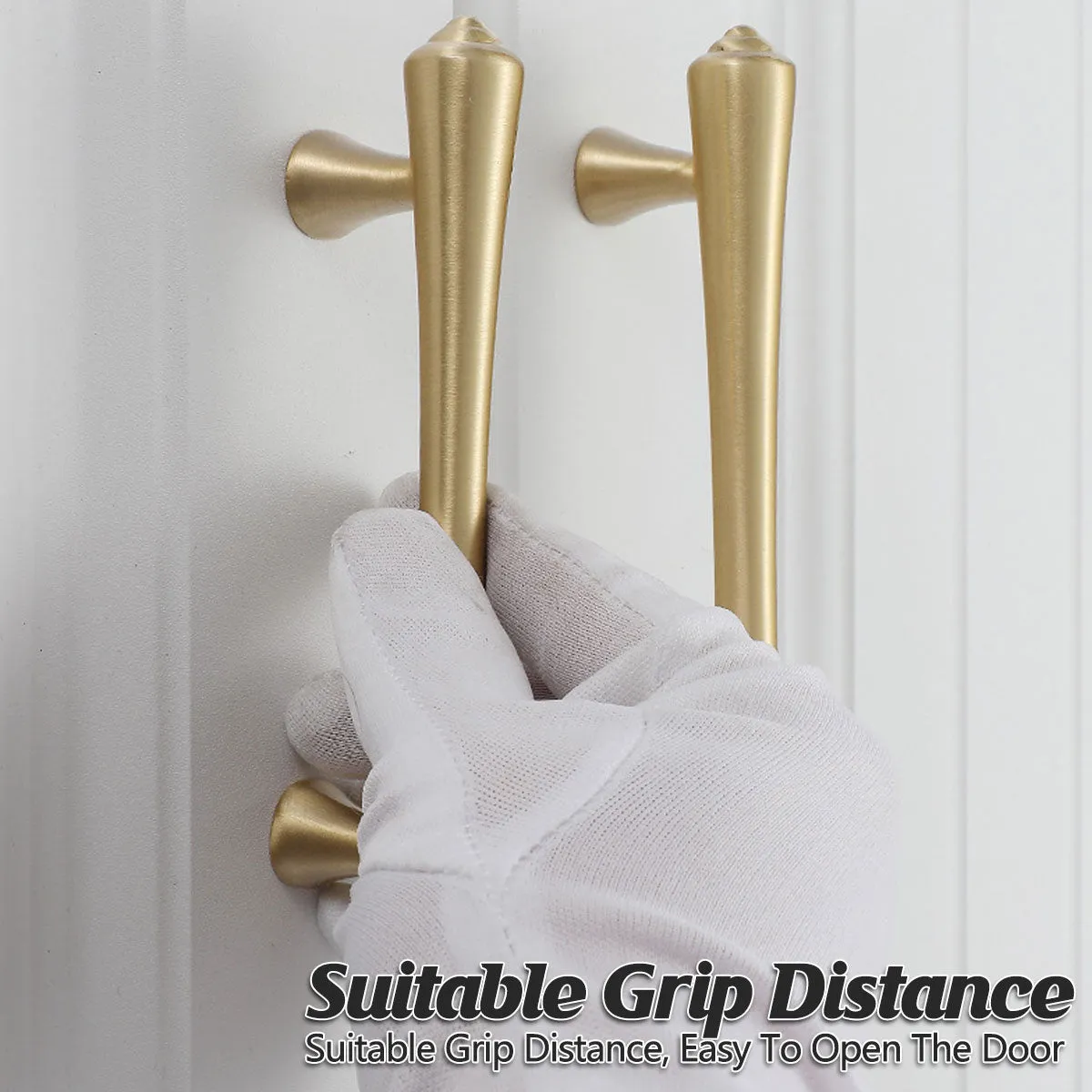 Solid Copper Cabinet Pull Handles – Modern Curved T-Bar Design