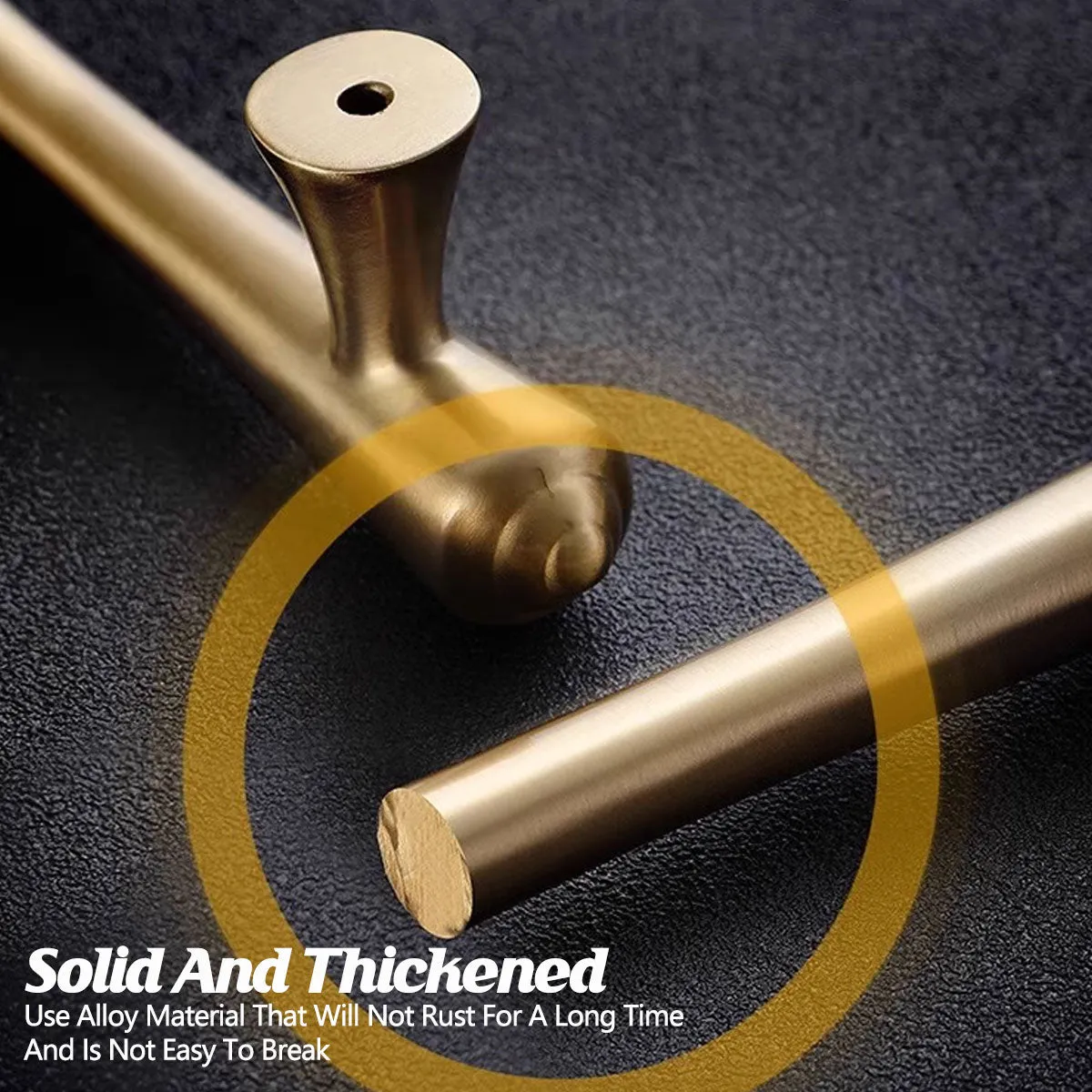 Solid Copper Cabinet Pull Handles – Modern Curved T-Bar Design
