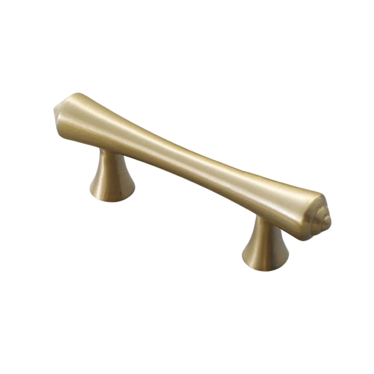 Solid Copper Cabinet Pull Handles – Modern Curved T-Bar Design