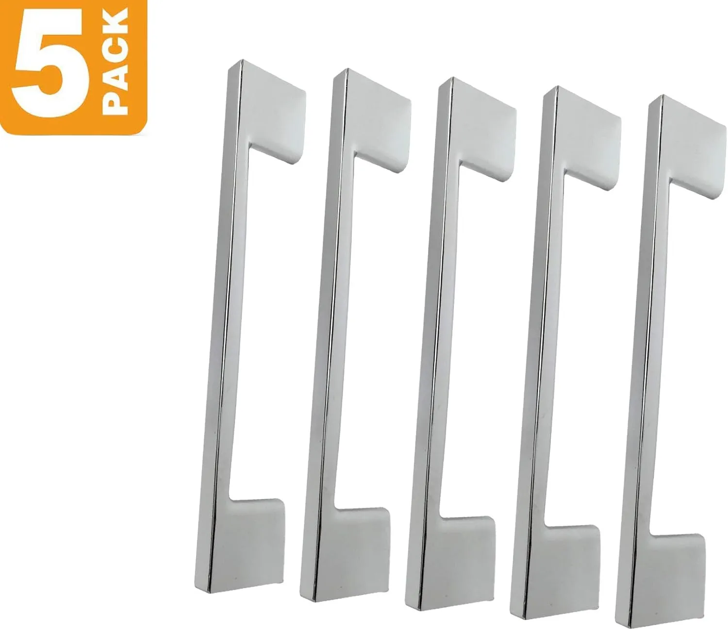 Southern Hills Polished Chrome Cabinet Handles - 5-Pack - 3.75" Centers - Chrome Drawer Pulls - Silver Cabinet Handles - Modern Cabinet Hardware - Kitchen Cabinet Pulls - SH3229-96-CHR-5